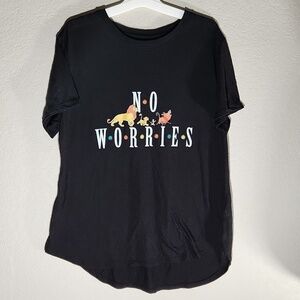 Disney Womens shirt lion king top size XXL 19 juniors black high low